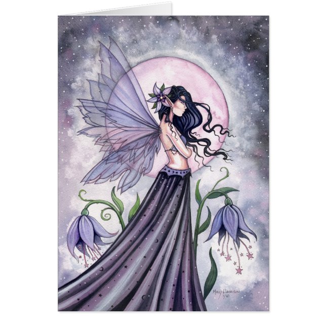 Mystical Lila Night Fairy Card av Molly Harrison Hälsningskort (Framsidan)