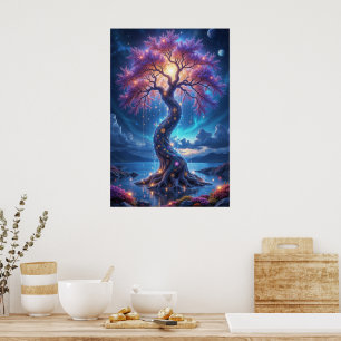 Mystical Livets träd och Celestial Garden Poster