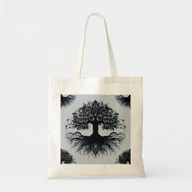 Mystical Livets träd Tote Bag Tygkasse (Framsidan)