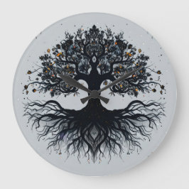 Mystical Livets träd Wall Clock Stor Klocka
