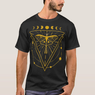 Mystical Luna Moth med Måne Phases & Celestial Ob T Shirt