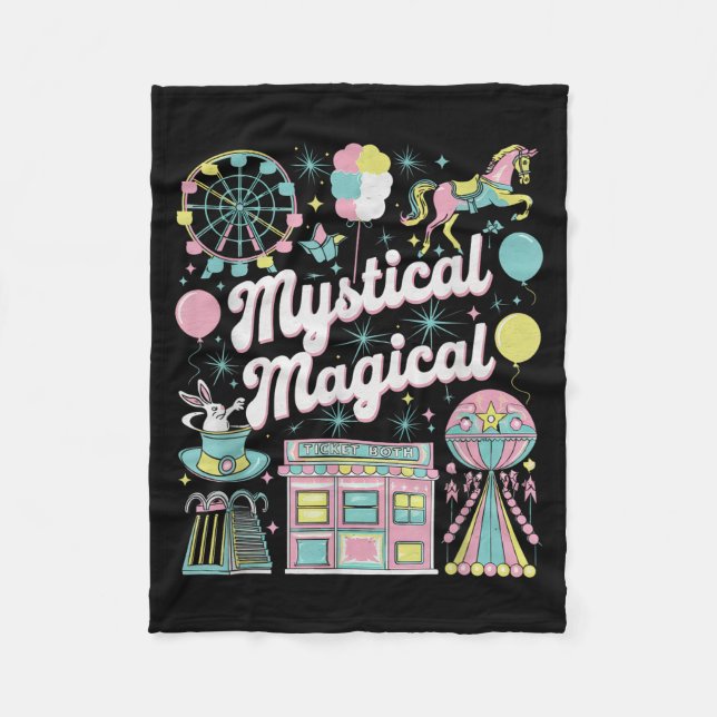 Mystical Magical Retro Aesthetic Space Gift Men Wo Fleecefilt (Framsidan)