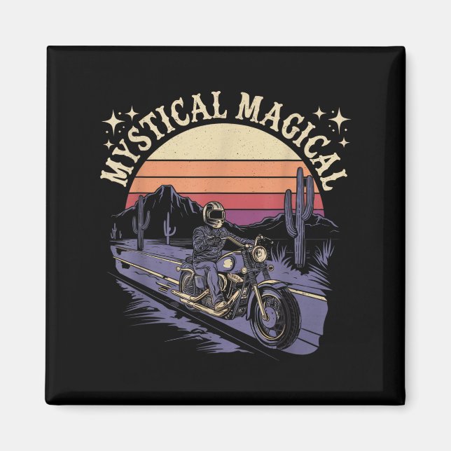 Mystical Magical Retro Aesthetic Space Gift Men Wo Magnet (Framsidan)