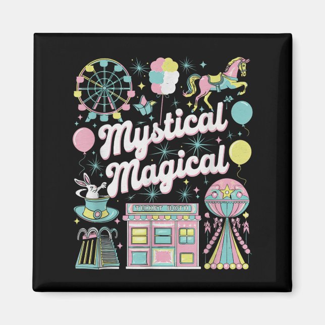 Mystical Magical Retro Aesthetic Space Gift Men Wo Magnet (Framsidan)
