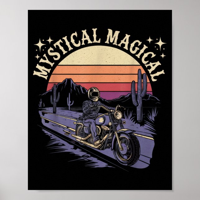 Mystical Magical Retro Aesthetic Space Gift Men Wo Poster (Framsidan)