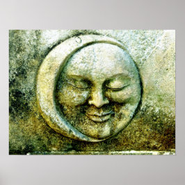 Mystical Måne Decoupage Poster