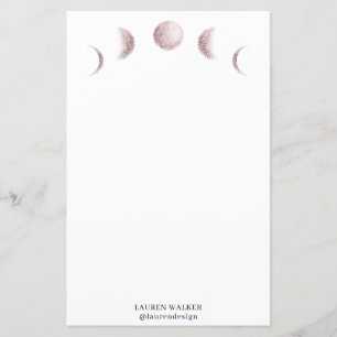 Mystical måne faser  rosa monogram