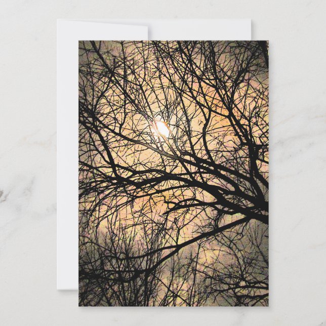 Mystical Måne Halloween-inbjudan Inbjudningar (Framsida)