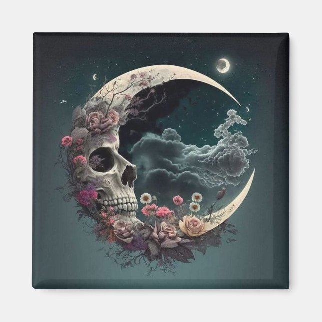 Mystical Måne med Skull Magnet (Framsidan)
