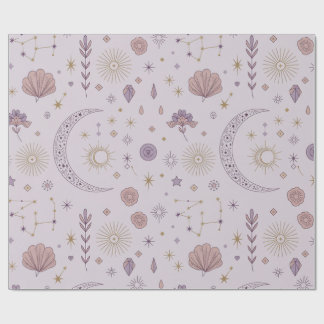 Mystical Måne och Stars Wrapping Papper | kelestia Presentpapper
