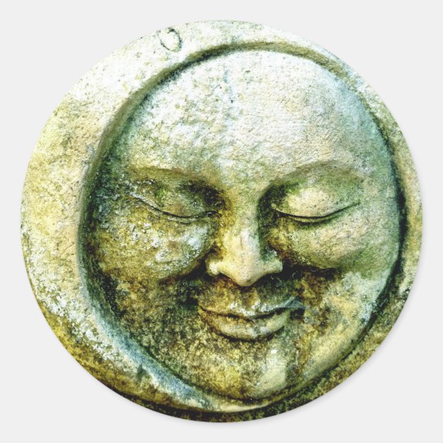 Mystical Måne Runt Klistermärke (Framsida)