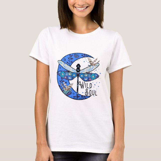 Mystical Måne Tee Shirt for Female (Framsida)