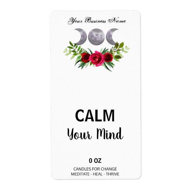 Mystical Måne White Box-etiketter Fraktsedel (Framsidan)