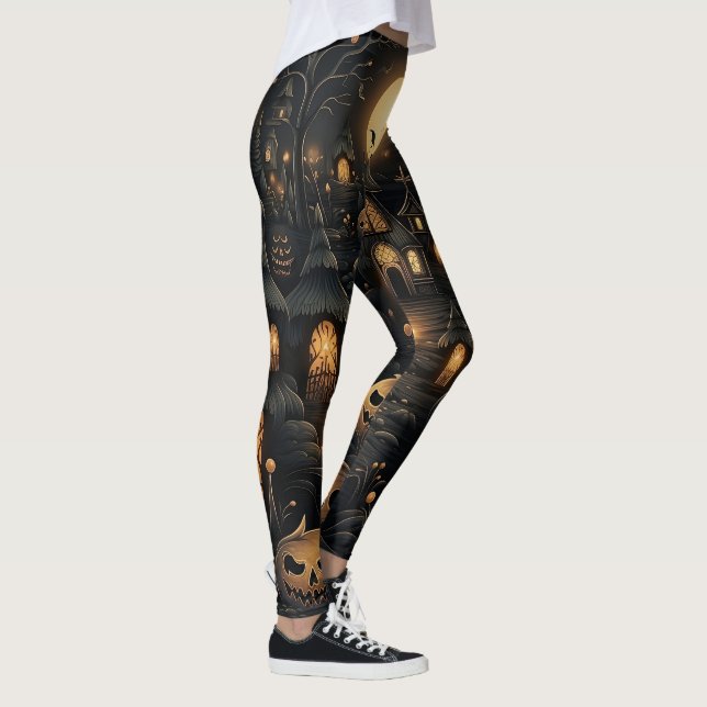 🌌 Mystical Midnight Magic Leggings 🌌 (Höger)