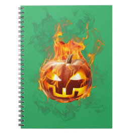 Mystical Monochrome Halloween Spiral Photo Journal Anteckningsbok