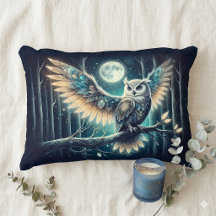 Mystical Moon Owl Celestial Forest Glow