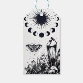 Mystical Moon Phases and Crystals Presentetikett