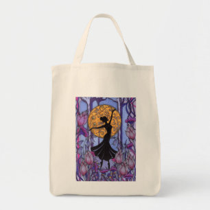 Mystical Moonlight Dancer Art Nouveau Tote Bag Tygkasse