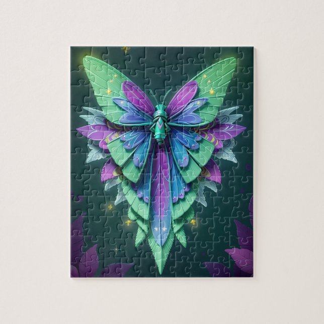 Mystical Moonlit Fairy in a Enchanted Garden Pussel (Vertikal)