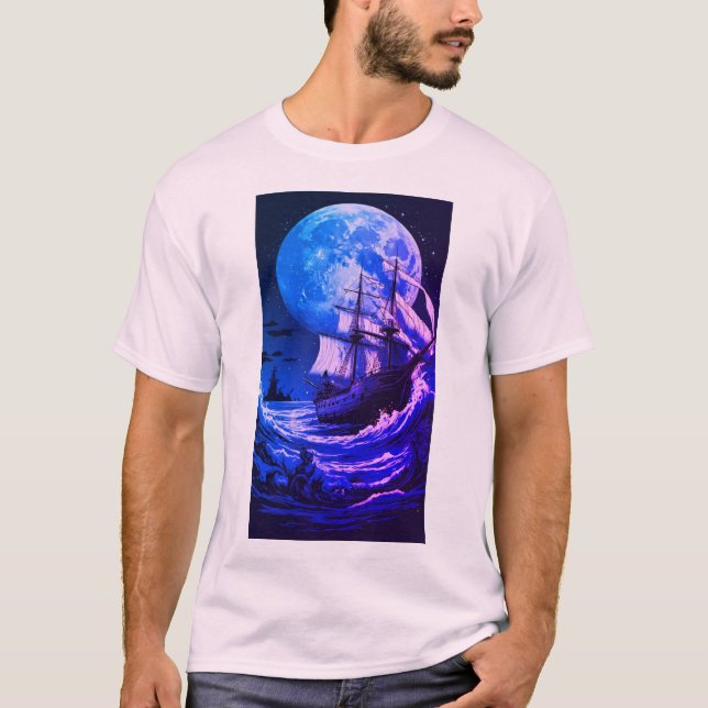 Mystical Moonlit Seas Collection: Sjöjungfru och F T Shirt (Framsida)