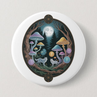 Mystical Moonlit Wolves in Enchanted Mushroom Fore Knapp