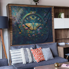 Mystical Moth and Moon Phases Portal Art LARGE