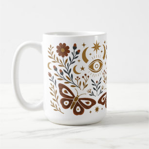 Mystical Moth och Måne Kaffemugg