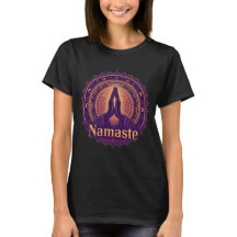 Mystical Namaste T-Shirt med Praying Händer & Mand