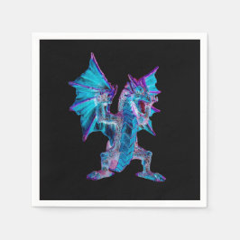 Mystical Ocean Fantasy Aqua Dragon Mythiskt x 50 Pappersservett