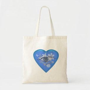 Mystical Öga Blommigt Heart Tygkasse