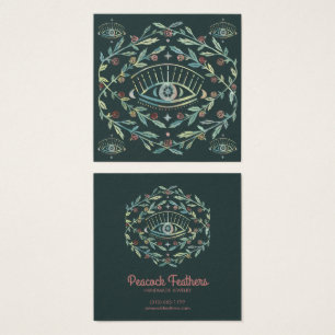 Mystical Öga Earring Necklace Jewelry Visning Card Fyrkantigt Visitkort