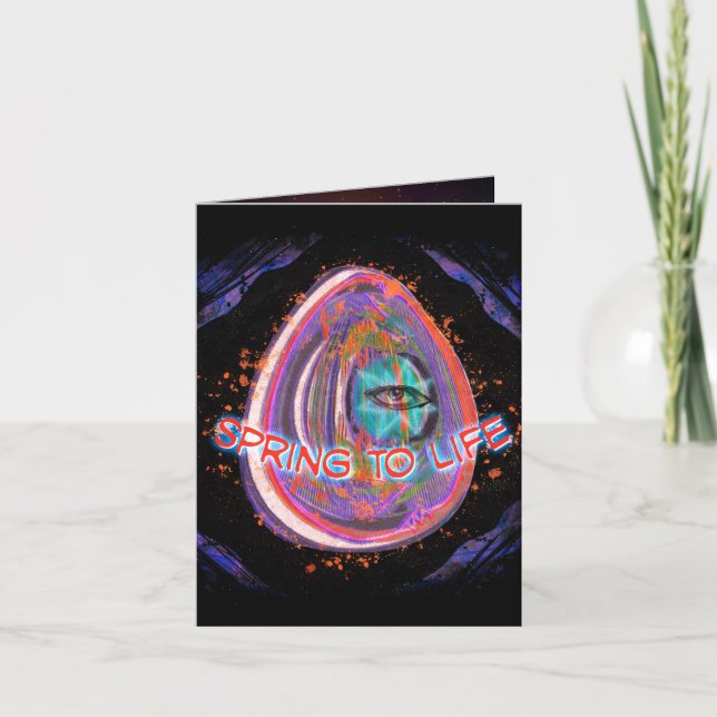 Mystical Öga Egg Vår Card Kort (Framsida)