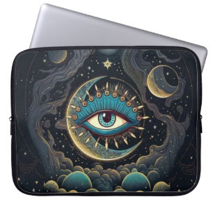 Mystical Öga i Måne Galaxy Bärbar dator Laptop Fodral