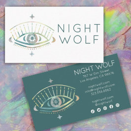 Mystical Öga Magic Boho Colorful Chic Visitkort