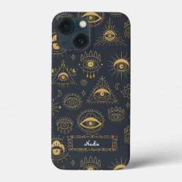 Mystical Öga Mönster iphone case, vintage mönster