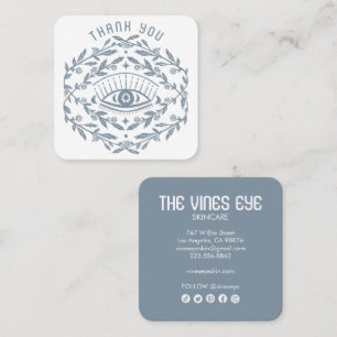Mystical Öga Ro Vines Magic Boho Order Tack Fyrkantigt Visitkort