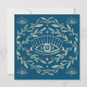 Mystical Öga Ro Vines Magic Boho Square Card