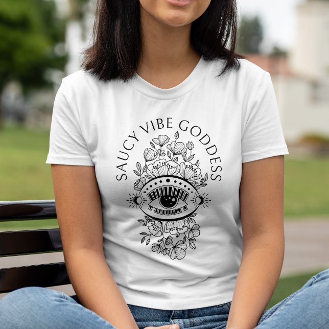 Mystical Öga Saucy Vibe Goddess Witchy Pagan T Shirt (Mystical Eye Saucy Vibe Goddess Witchy Pagan T-Shirt)