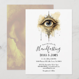 Mystical Öga Simple Gothic Steampunk Handfastande Inbjudningar