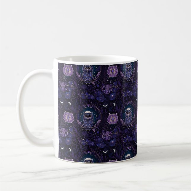 Mystical Owl Forest Coffee Mug Kaffemugg (Vänster)