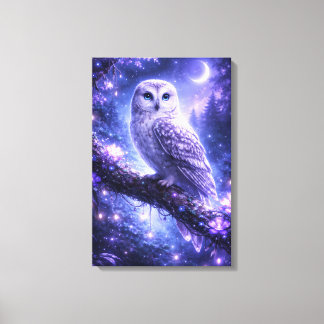 Mystical owl in an enchanted forest canvastryck