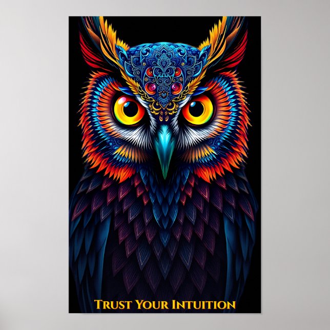 🦉 Mystical Owl Spirit -Sacred Wisdom & Protection Poster (Framsidan)