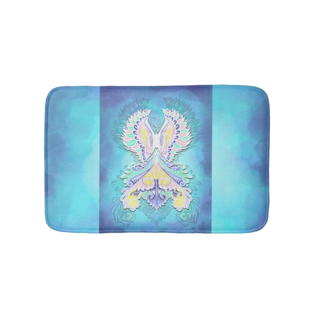 Mystical Pastel Butterfly | Etheral Boho Fantasy Badrumsmatta (Framsidan)