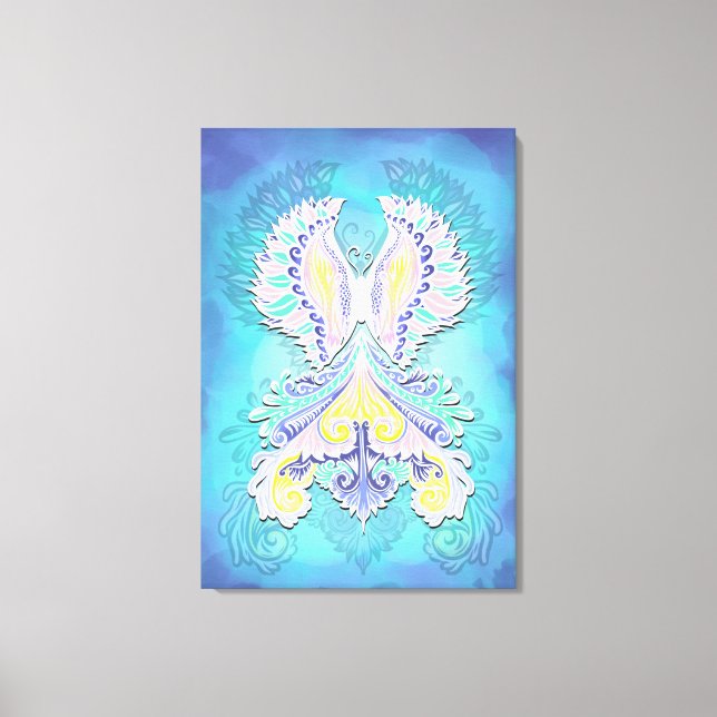 Mystical Pastel Butterfly | Etheral Boho Fantasy Canvastryck (Framsida)