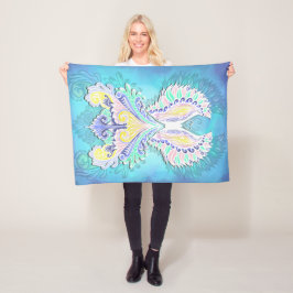 Mystical Pastel Butterfly | Etheral Boho Fantasy Fleecefilt