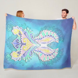 Mystical Pastel Butterfly | Etheral Boho Fantasy Fleecefilt