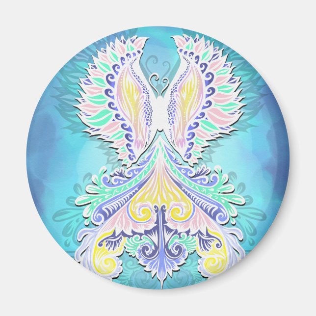 Mystical Pastel Butterfly | Etheral Boho Fantasy Magnet (Framsidan)