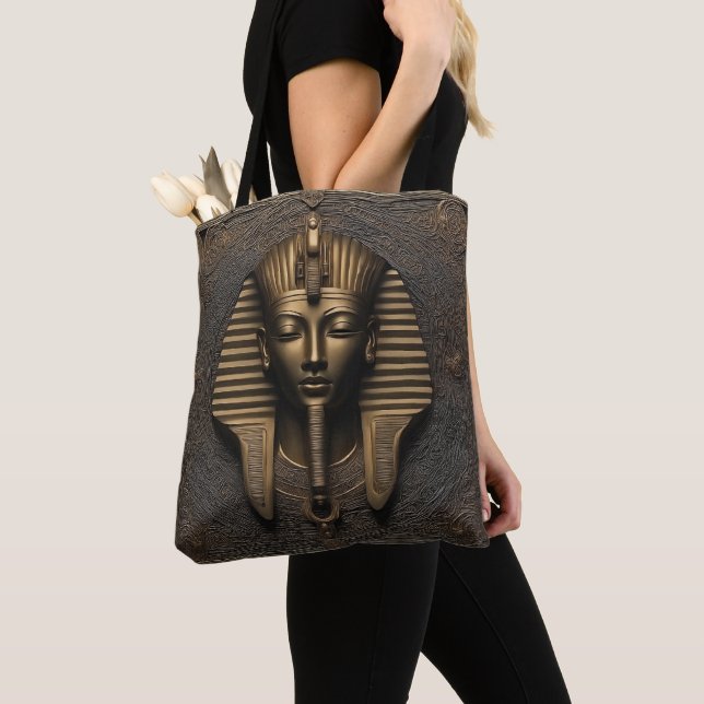 Mystical Pharaoh Tote - Luxurious Retro Elegance Tygkasse (Närbild)