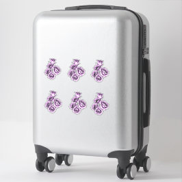 Mystical Purple Rose Custom-Cut Vinyl Stickers Klistermärken
