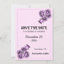 Mystical Purple Rose Wedding Spara Datumet
